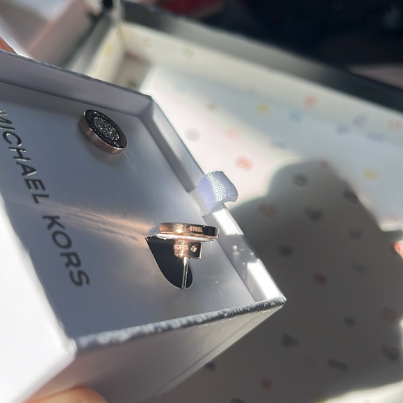 Michael Kors Rose Gold Stud Earrings - Picture 8 of 8